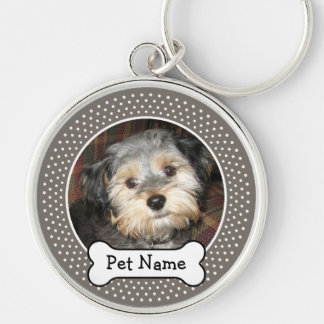 Personalised Pet Photo with Dog Bone Key Ring