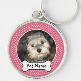 Personalised Pet Photo with Dog Bone Key Ring