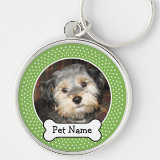 Personalised Pet Photo with Dog Bone Key Ring