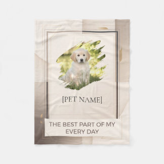 Personalised Pet Portrait Fleece Blanket