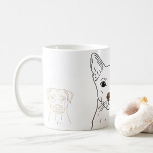 Personalised Pet Portrait Gift Custom Dog & Cat Coffee Mug