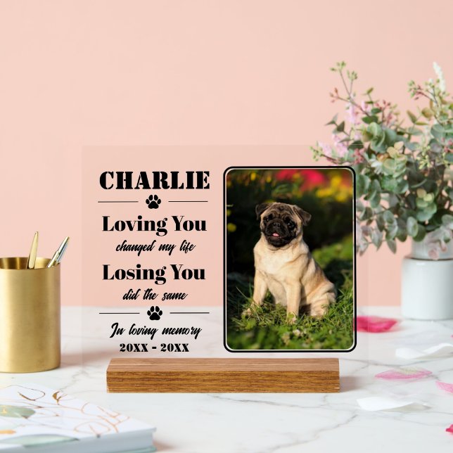 Personalised Pet Portrait Memorial Remembrance  Acrylic Sign (Creator Uploaded)