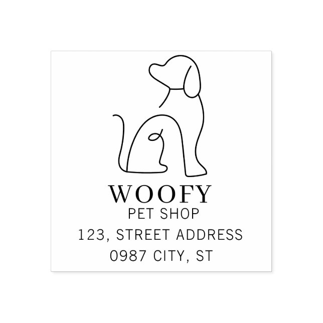 Personalised Pet Shop Address Rubber Stamp (Imprint)