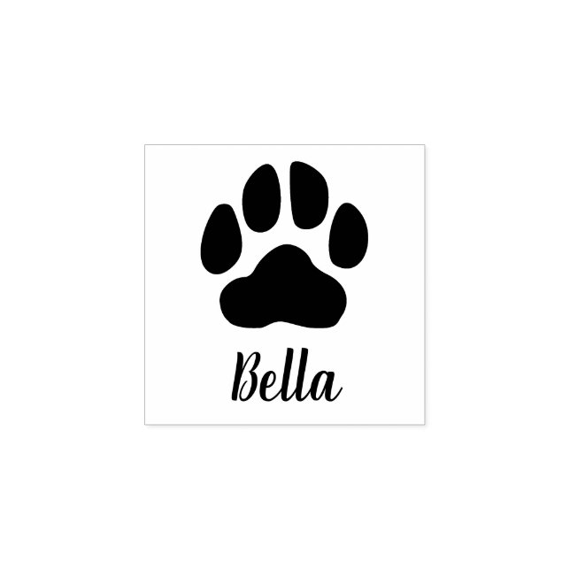 Personalised Pet Signature Paw Print Rubber Stamp (Imprint)