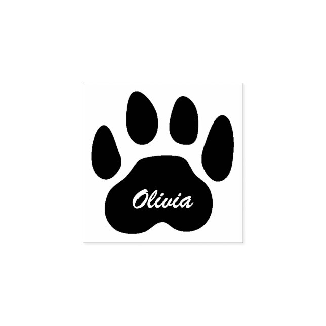 Personalised Pet Signature Paw Print Rubber Stamp (Imprint)
