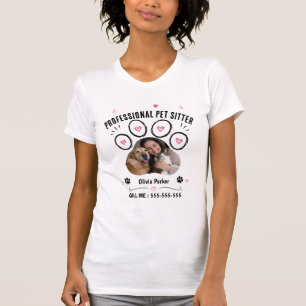 Personalised Pet Sitter Photo & Name T-Shirt