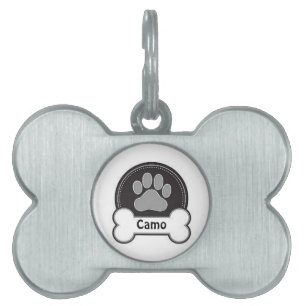 Personalised Pet Tag/Paw and Bone Tag
