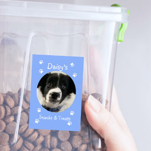 Personalised Pet Treat Jar Food Label