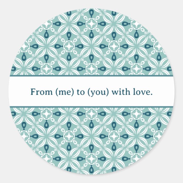 Personalised Petaline Stickers/Labels Sheet Classic Round Sticker (Front)