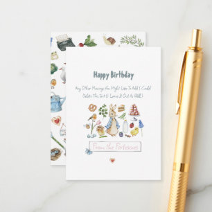 personalised peter the rabbit enclosure card