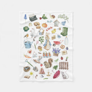 personalised peter the rabbit fleece blanket