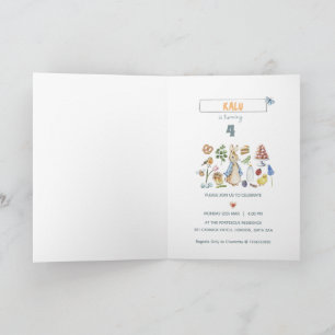 personalised peter the rabbit invitation