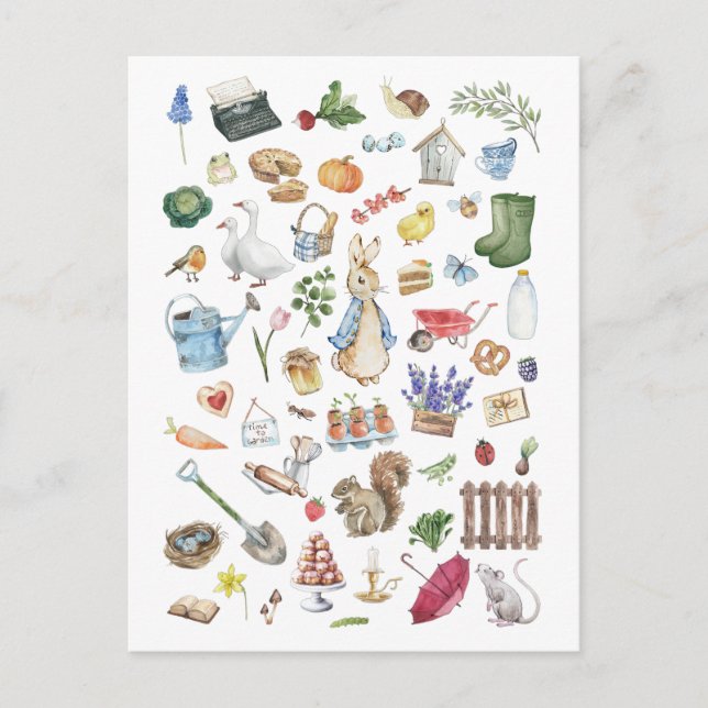 personalised peter the rabbit postcard (Front)