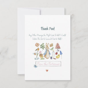 personalised peter the rabbit thank you card