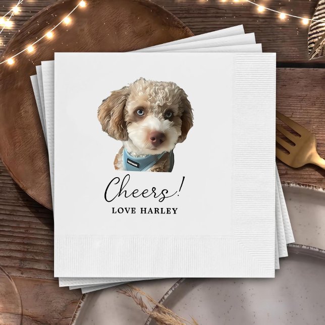 Personalised Pets Custom Hand Drawing Wedding  Napkin (Creator Uploaded)