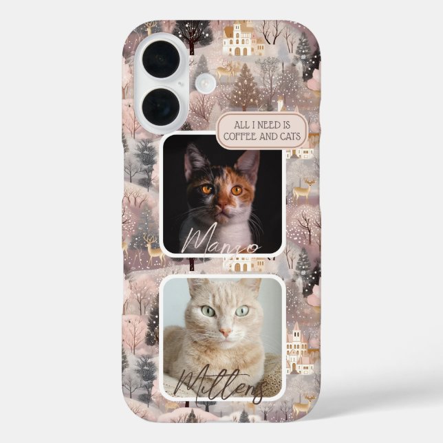Personalised Pets Photo Collage Christmas Case-Mate iPhone Case (Back)