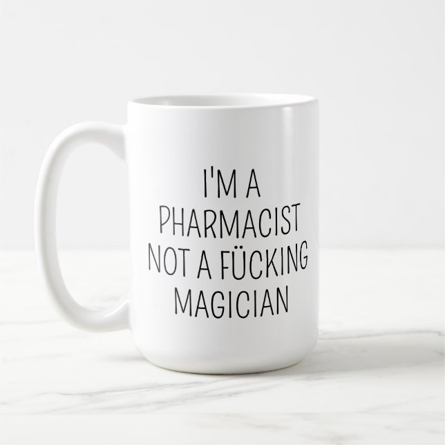 Personalised Pharmacist Mug, Custom Pharmacist fun Coffee Mug (Left)