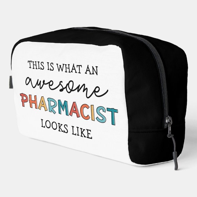 Personalised Pharmacist Retro Awesome Pharmacist Dopp Kit (Right Corner)