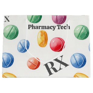 Personalised Pharmacy Custom CPhT Name Large Gift Bag