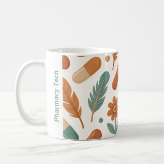 Personalised Pharmacy Mug Boho Daisy Feathers