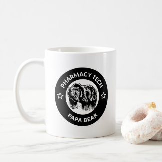 Personalised Pharmacy Tech Papa Bear Coffee Mug