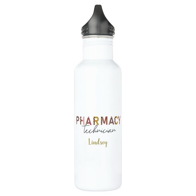 Personalised Pharmacy Technician Water Bottle (Left)