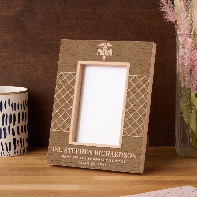 Personalised PharmD Doctor of Pharmacy Graduation Etched Frames (Left)