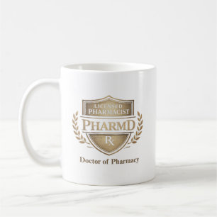 Personalised PharmD Licensed Pharmacist Emblem Coffee Mug