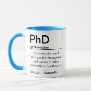 Personalised PhD Graduation Definition Mug