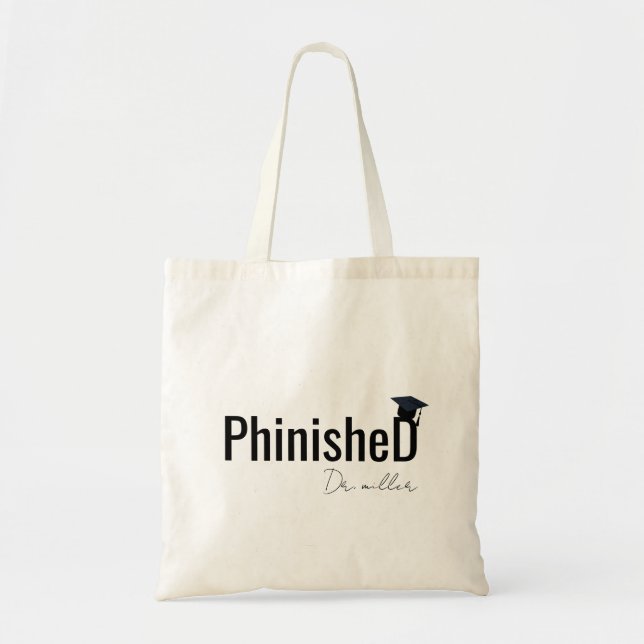 Personalised Phd Graduation Tote Bag, Doctorate  (Front)
