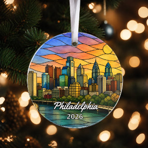 Personalised Philadelphia Acrylic Ornament, Custom Ornament