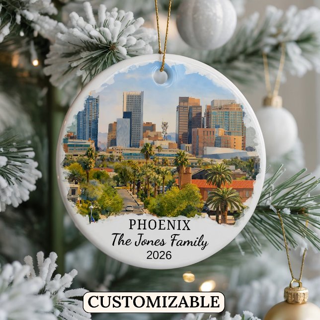 Personalised Phoenix Ornament, Custom Arizona Ceramic Ornament (Creator Uploaded)
