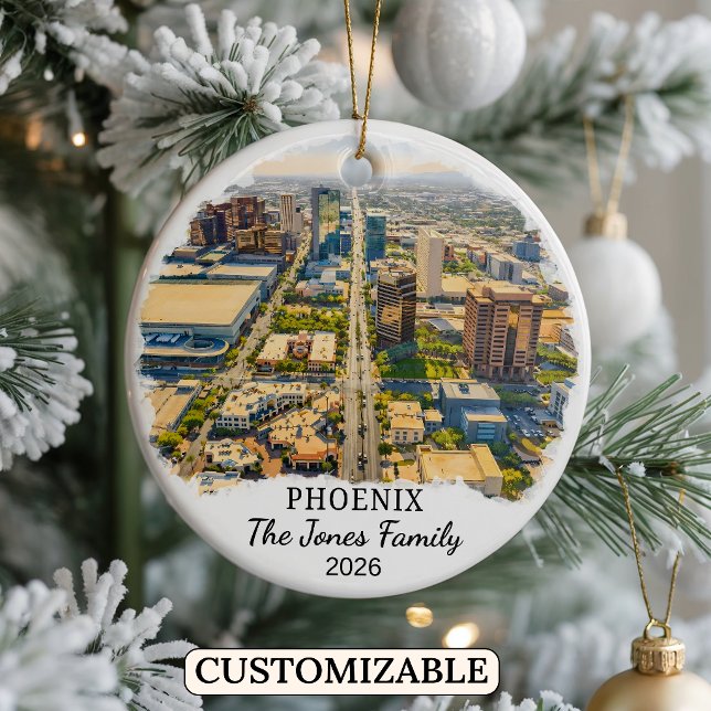 Personalised Phoenix Ornament, Custom Arizona Ceramic Ornament (Creator Uploaded)