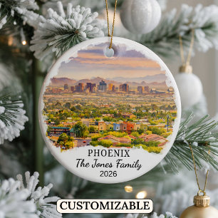 Personalised Phoenix Ornament, Custom Arizona Ceramic Ornament
