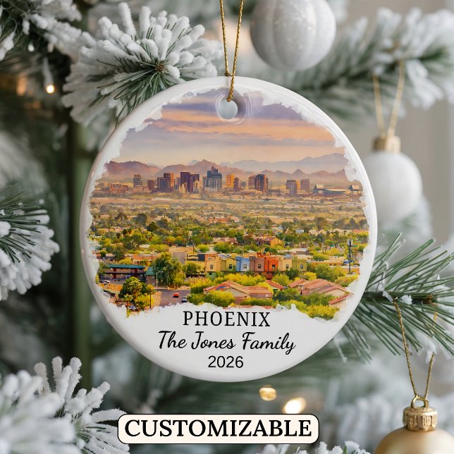 Personalised Phoenix Ornament, Custom Arizona Ceramic Ornament (Creator Uploaded)