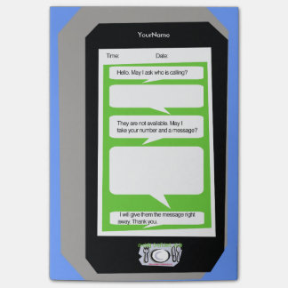 Personalised Phone Message Pad on Post It Note