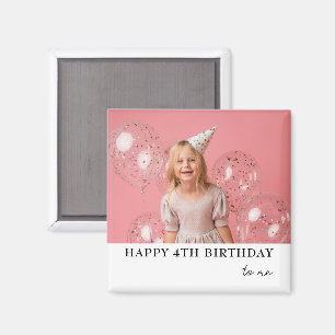 Personalised Photo 1st 2nd 4th 10th Birthday Party Magnet