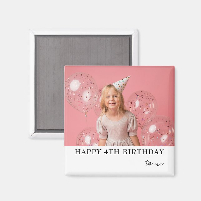 Personalised Photo 1st 2nd 4th 10th Birthday Party Magnet (Front/Back)