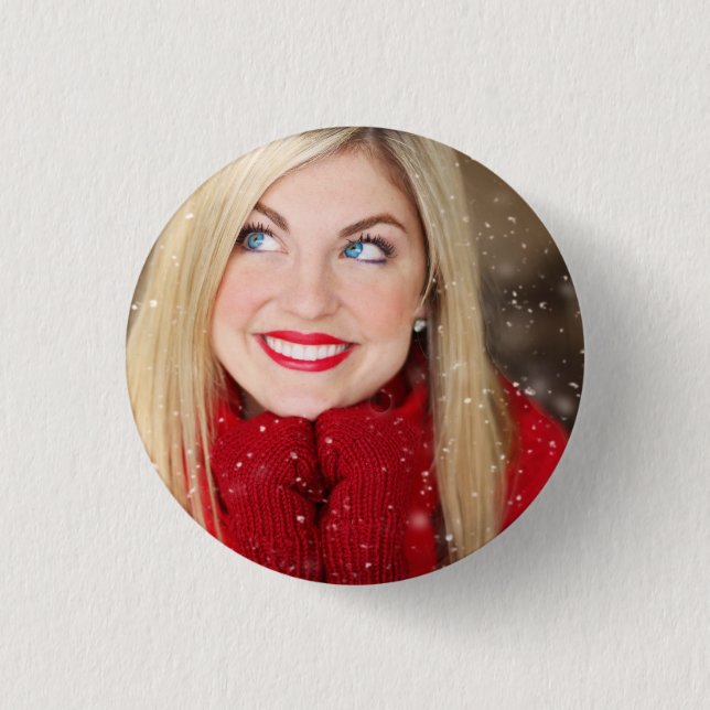Personalised Photo 3 Cm Round Badge (Front)