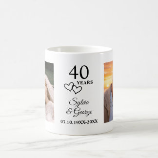 Personalised Photo 40th Wedding Anniversary Gift Coffee Mug