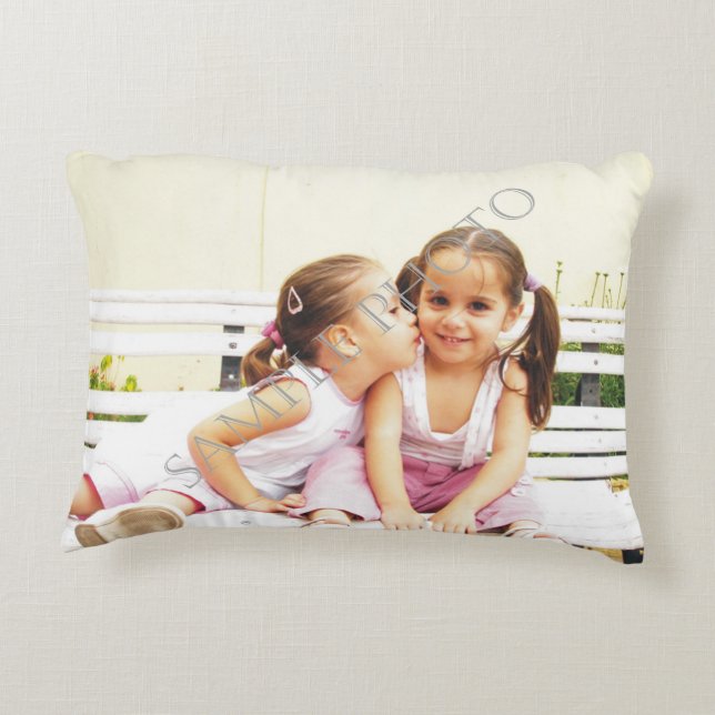 Personalised photo accent pillow. Make your own! Decorative Cushion (Back)