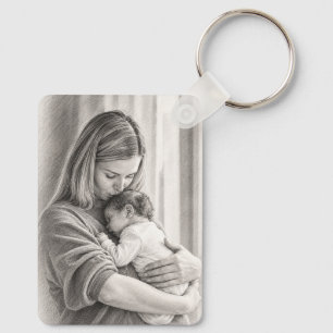 Personalised Photo Add Your Own baby shower gift Key Ring