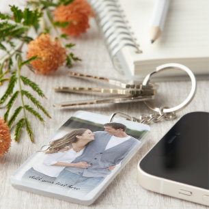 Personalised Photo Add Your Text Key Ring