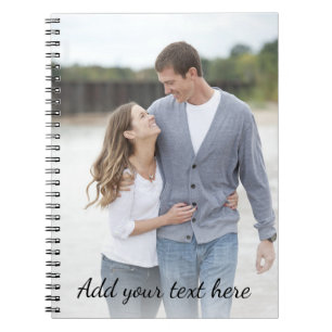 Personalised Photo Add Your Text Notebook