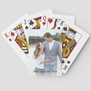 Personalised Photo Add Your Text Playing Cards