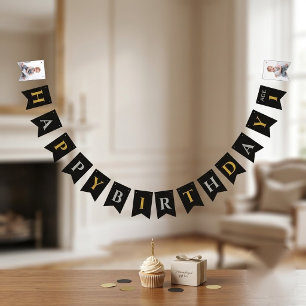 Personalised Photo All Age Diy Happy Birthday With Bunting