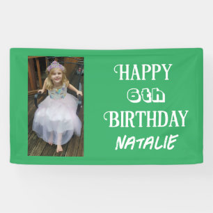 Personalised Photo and Age Happy Birthday Banner