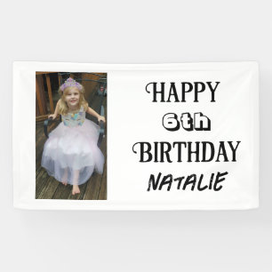 Personalised Photo and Age Happy Birthday Banner