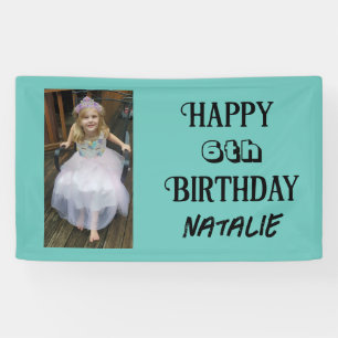 Personalised Photo and Age Happy Birthday Banner