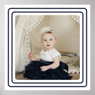 Personalised Photo and Colour Border Poster